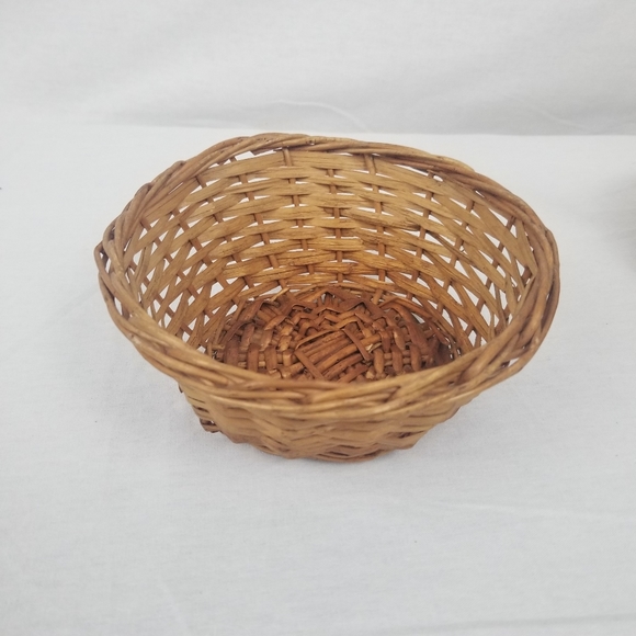 Set of three vintage wicker baskets - Picture 9 of 15